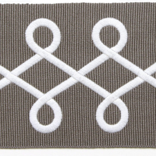 Symphony Gray by Europatex Designer Fabric Symphony 100% Polyester China See Sample Horizontal: N/A and Vertical: N/A 3.00 inches  - Swanky Fabrics -