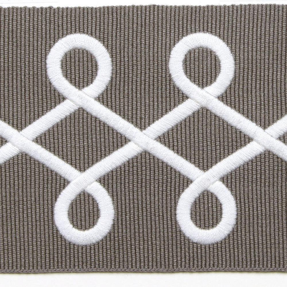 Symphony Gray by Europatex Designer Fabric Symphony 100% Polyester H: 1.38" 3.00 inches - Swanky Fabrics -
