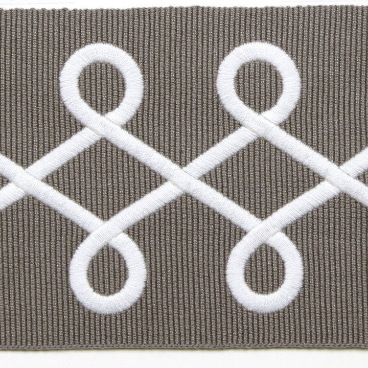 Symphony Gray by Europatex Designer Fabric Symphony 100% Polyester H: 1.38" 3.00 inches - Swanky Fabrics -