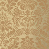 LYNDON DAMASK Tobacco on Metallic Gold T10034 by Thibaut Designer Wallpaper