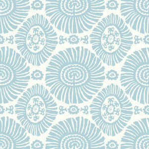Solis Spa Blue T10084 by Thibaut Designer Wallpaper
