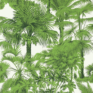 Palm Botanical Emerald Green T10103 by Thibaut Designer Wallpaper