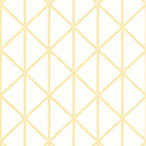 Box Kite Yellow T10136 by Thibaut Designer Wallpaper