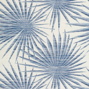 Palm Frond Navy and White T10144 by Thibaut Designer Wallpaper