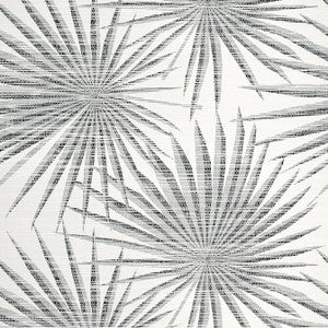 Palm Frond Black and White T10145 by Thibaut Designer Wallpaper