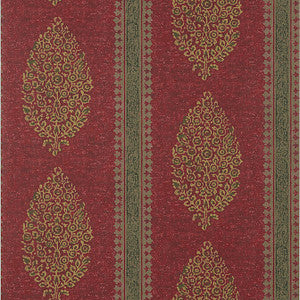Chappana Red T10237 by Thibaut Designer Wallpaper