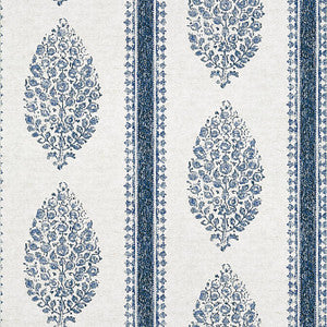 Chappana Blue and White T10239 by Thibaut Designer Wallpaper