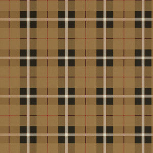 Winslow Plaid Camel and Black T1028 by Thibaut Designer Wallpaper