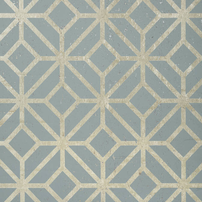 Mamora Trellis Cork Spa Blue on Metallic Pewter T10414 by Thibaut Wallpaper Thibaut Wallpaper Mamora Trellis Cork Spa Blue on Metallic Pewter T10414Wallpaper Modern Resource 2 Natural Cork Wallpaper KOREA </p><p>Repeat: V: 12.5 36 - Fabric Carolina -