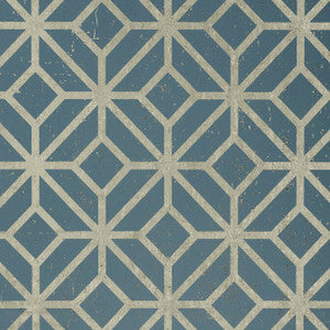 Mamora Trellis Cork Mineral on Metallic Pewter T10415 by Thibaut Designer Wallpaper