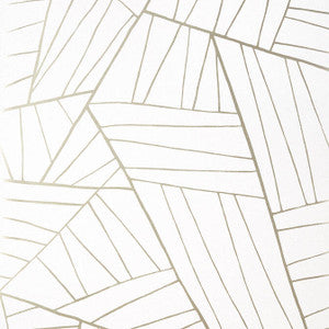 Jordan Metallic Pewter on White T10440 by Thibaut Designer Wallpaper