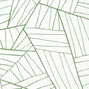 Jordan Emerald on White T10442 by Thibaut Designer Wallpaper