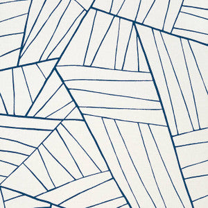 Jordan Navy on White T10443 by Thibaut Designer Wallpaper