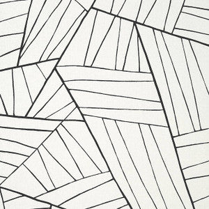 Jordan Black on White T10444 by Thibaut Designer Wallpaper