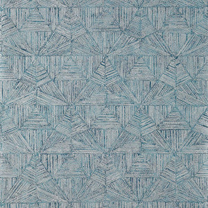Crystalla Metallic Silver on Mineral T10462 by Thibaut Designer Wallpaper