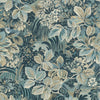 NIGHT GARDEN Spa Blue T10533 by Thibaut Designer Wallpaper