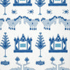 Kingdom Parade Blue and White T10641 by Thibaut Designer Wallpaper