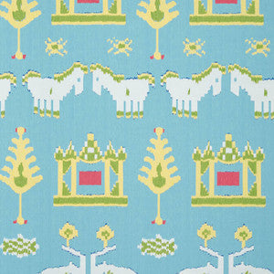 Kingdom Parade Turquoise T10644 by Thibaut Designer Wallpaper