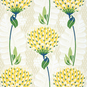 Tiverton Yellow T10646 by Thibaut Designer Wallpaper