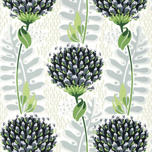 Tiverton Black T10648 by Thibaut Designer Wallpaper