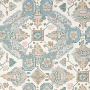 Persian Carpet Spa Blue T10825 by Thibaut Designer Wallpaper