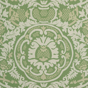Earl Damask Green T10838 by Thibaut Designer Wallpaper