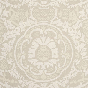 Earl Damask Flax T10841 by Thibaut Designer Wallpaper