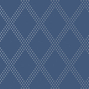 Brad Silver on Navy T11040 by Thibaut Designer Wallpaper