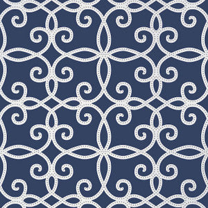 Kendall Navy T11070 by Thibaut Designer Wallpaper