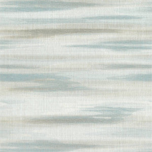Equinox Spa Blue and Beige T12823 by Thibaut Designer Wallpaper