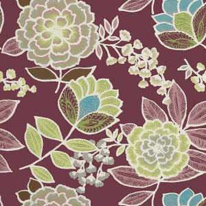 Sulu Plum T13012 by Thibaut Designer Wallpaper