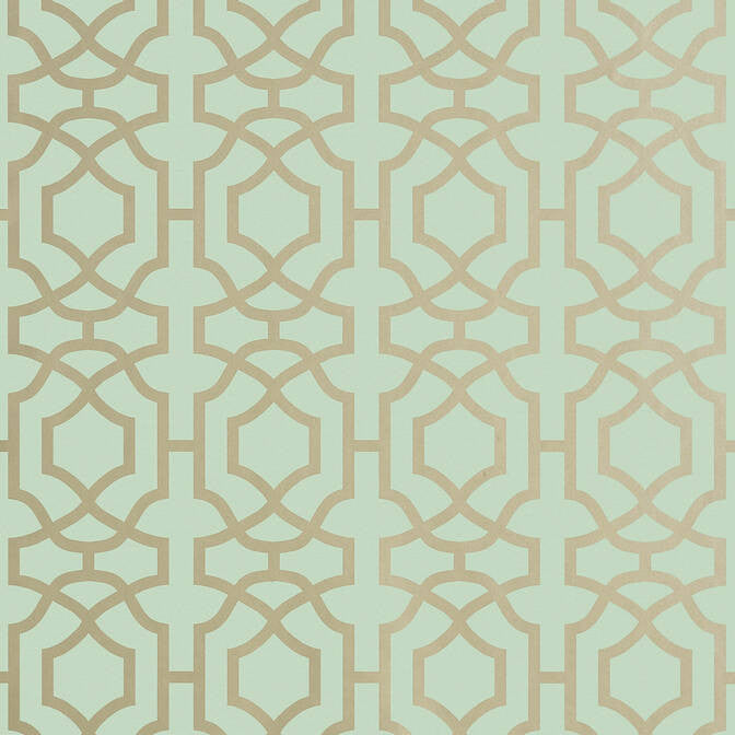 Alston Trellis Metallic Gold on Seaglass T13031 by Thibaut Wallpaper Thibaut Wallpaper Alston Trellis Metallic Gold on Seaglass T13031Wallpaper Monterey Wallpaper U.S.A. </p><p>Repeat: V: 8.5 27 - Fabric Carolina -