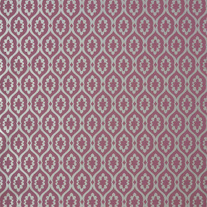 Lucas Plum on Metallic Silver T13049 by Thibaut Designer Wallpaper