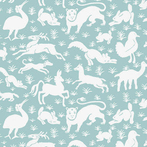 Nairobi Ocean T13073 by Thibaut Designer Wallpaper