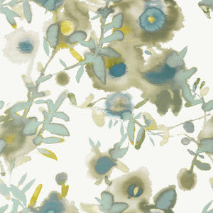 Open Spaces Beige and Teal T13085 by Thibaut Designer Wallpaper
