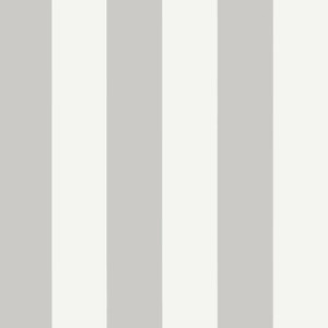 Summer Stripe Grey T13137 by Thibaut Designer Wallpaper