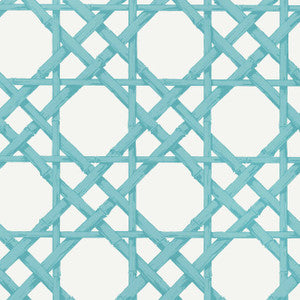 Cyrus Cane Turquoise T13143 by Thibaut Designer Wallpaper