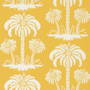 Palm Island Yellow T13148 by Thibaut Designer Wallpaper