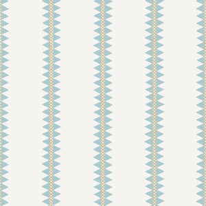 Reno Stripe Spa Blue T13241 by Thibaut Designer Wallpaper