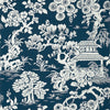 Japanese Garden Navy T13307 by Thibaut Designer Wallpaper