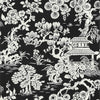 Japanese Garden Black T13308 by Thibaut Designer Wallpaper