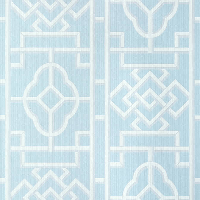 Gateway Spa Blue T13311 by Thibaut Wallpaper Thibaut Wallpaper Gateway Spa Blue T13311Wallpaper Pavilion Non-Woven Vinyl Wallpaper UNITED STATES </p><p>Repeat: V: 27 27 - Fabric Carolina -