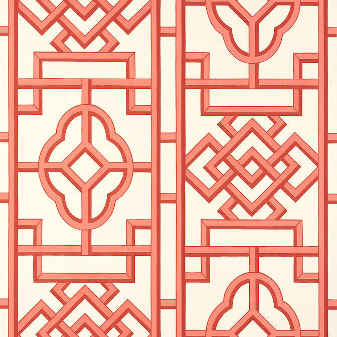 Gateway Coral T13316 by Thibaut Wallpaper Thibaut Wallpaper Gateway Coral T13316Wallpaper Pavilion Non-Woven Vinyl Wallpaper UNITED STATES </p><p>Repeat: V: 27 27 - Fabric Carolina -