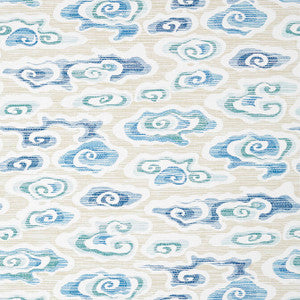 Clear Clouds Beige and Blue T13318 by Thibaut Designer Wallpaper