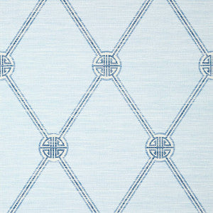 Turnberry Trellis Spa Blue T13350 by Thibaut Designer Wallpaper
