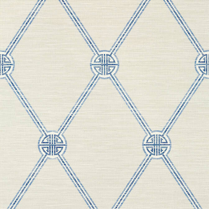 Turnberry Trellis Beige and Blue T13351 by Thibaut Wallpaper Thibaut Wallpaper Turnberry Trellis Beige and Blue T13351Wallpaper Pavilion Non-Woven Vinyl Wallpaper UNITED STATES </p><p>Repeat: V: 21 27 - Fabric Carolina -