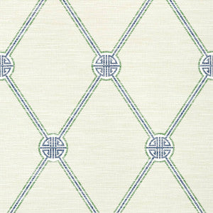 Turnberry Trellis Beige and Green T13352 by Thibaut Designer Wallpaper