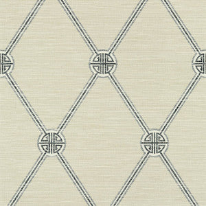 Turnberry Trellis Charcoal T13355 by Thibaut Designer Wallpaper