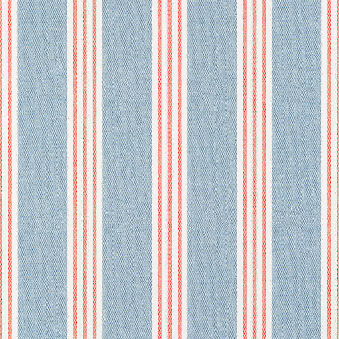 Canvas Stripe Blue and Coral T13362 by Thibaut Wallpaper Thibaut Wallpaper Canvas Stripe Blue and Coral T13362Wallpaper Pavilion Non-Woven Vinyl Wallpaper UNITED STATES </p><p>Repeat: V: 0 27 - Fabric Carolina -