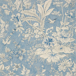 Rosalind Blue T13602 by Thibaut Designer Wallpaper